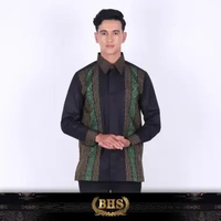 Baju Batik BHS Classic Warna Hitam Hijau XL