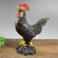 古玩收藏品復古做舊銅器工藝品擺件黃銅鎏金公雞