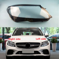 Car Headlight Cover For Mercedes Benz W205 C180 C200 C260L C280 C300 2019 2020 Headlamp Lens Transparent Shell Lampshades Glass