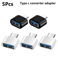 5pcs Universal Type-C to USB 2.0 OTG Adapter Connector for Mobile Phone USB C Type C OTG Cable Adapter converter for Samsung