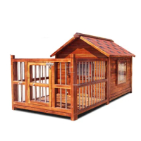 Indoor Dog Houses Pet House Outdoor Waterproof Solid Wood Kennels Pet Villa House For Dogs Modern Big Dog House Outdoor Fenced