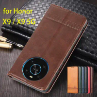 Deluxe Magnetic Adsorption Leather Case for Huawei Honor X9 X9a Flip Cover Protective Case Honor X9 X9a 4G 5G Capa Fundas Coque