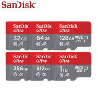 Original SanDisk Micro SD Card C10 32GB 64GB 128GB 256GB 512GB Up to 150MB/s Microsd Memory Card 1TB A1 Flash TF Card for Phone