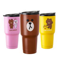 【LINE Friends】陶瓷真空冰霸保冰杯 保溫杯 陶瓷內膽 900ML