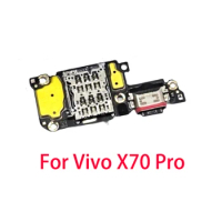 For Vivo X70 Pro USB Charging Port Dock Connector Board Flex Cable with Sim Reader Part