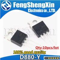10pcs/lot New KSD880 TO-220 D880 KSD880-Y KSD880Y D880-Y 2SD880-Y TO-220 Audio power amplifier switch