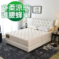 Ally愛麗 舒柔涼感 護腰型 抗菌蜂巢式獨立筒床 雙人加大6尺