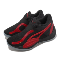 Puma 籃球鞋 Rise Nitro 男鞋 黑 紅 針織鞋面 襪套式 運動鞋 回彈 37701212