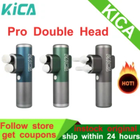 KICA Pro Double Head Massage Gun Smart Body Massager for Muscle Pain Relief Fitness Professional Fascial Gun with Touch Screen