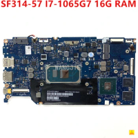 For Acer Swift 3 SF314-57 Mainboard NB8511_PCB_MB_V4 Laptop Motherboard NBHJD11003 MX250 2G GPU+I7-1065G7+16G RAM Used
