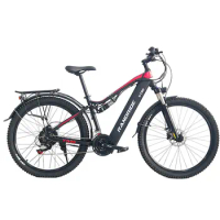 RANDRIDE YG90 27.5 Inch Electric Bike SHIMANO Hydraulic Brake Mountain Bicycle Mens 1000w Motor Full Suspension E-bike for Adult