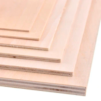 5pcs 1.5/2/3/4/5/6/8/10mm Aviation Plywood Board for Model Making DIY Craft Board Architecture Model Material 50x200mm 150x150mm