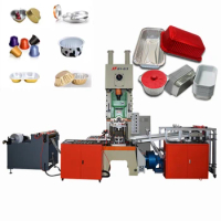 Automatic Aluminum Foil Container Making Machine Takeway Food Lunch Boxes Portable Preservation Making Machinery Use Food Grade