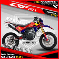 Decal Sticker Full Body Motor CRF 150L - Dekal Stiker Motor Cross Variasi Aksesoris Desain Racing Re
