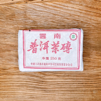 茶韻 普洱茶茶磚250g*1磚九0年代珍藏棗香熟磚 茶葉(附普洱專用收藏夾鏈袋X1)