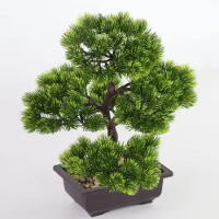 Eco-friendly Nice-looking Vivid Simulation Pine Tree Home Decor Plants Bonsai Artificial Plant Bonsai for Indoor