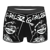 Cool Music Band Gorillaz Skateboard Men's Boxer Briefs,Highly Breathable Underpants,High Quality 3D Print Shorts Gift Idea