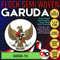 Patch Logo Badge Emblem Flock Semi Woven Setrika iron-on Stiker jersey kaos baju Indonesia - GARUDA