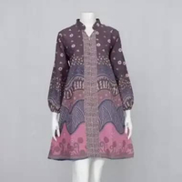 TUNIK NHARU BATIK LENGAN BALON JUMBO | AYU BELLANI DRESS BATIK BUSUI FRIENDLY -LANGITJUA BATIK SOLO 