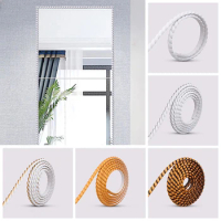 1M 10mm PVC Self-adhesive Skirting Plaster Line Waterproof Soft Wall Sticker For Door Mirror Frame TV Background Ceiling