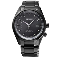 【CITIZEN 星辰】星辰ECO-DRIVE藍寶石光動能多國時區5局電波錶-IP黑(CB0275-83E)