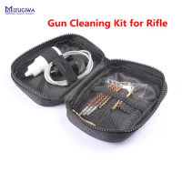 MIZUGIWA Portable Bag Gun Cleaning Kit for Rifle .17 cal .22 cal .30 cal .270/.280 Cal Brass Brush Nylon Bag Gun Hunting Caza