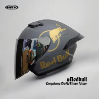 Helm Hrv Maximo Redbull Half Face Sni Kekinian Paket Ganteng Murah Helmsni Terlaris