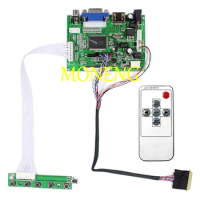 HDMI+VGA+AV Control Board Monitor Kit for LP156WH3 LP156WH4-TLA1 LP156WH4(TL)(A1) LCD LED Screen Controller Board Driver