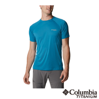 Columbia 哥倫比亞 男款 - 鈦 Omni-Wick快排UPF50酷涼短袖上衣-藍色 UAE43990BL / S22