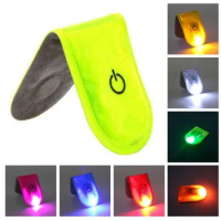 Outdoor Sports LED Safety Light Reflective Magnetic Clip Reflector Warning Light Night Running Shoes Collar Lamp Bicycle Lights