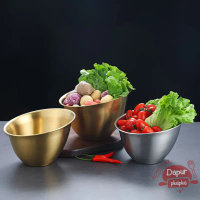Lettuce Bowl Salad Korea Stainless Oval | Mangkuk Sayuran Silver Emas Korean | Mangkok Sop Tebal