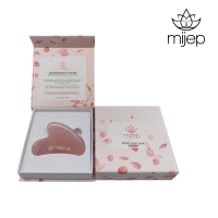 Mijep Rose Gua Sha Bentuk Hati Alat Gua Sha Kuarza Mawar Tulen untuk Muka