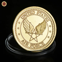 United States Air Force Challenge Coin Gold Plated Military Commemorative Coins Souvenir Craft Gift for Collection Home Decor