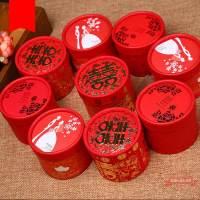 喜糖袋子50個結婚慶用品圓筒盒子紙盒創意批發婚禮個性包裝袋跨境