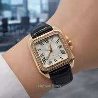 JAM TANGAN KULIT CEWEK FASHION MODIS DAN ELEGAN MURAH MERIAH JAM TANGAN CEWEK IMPORT JAM SAJA HITAM