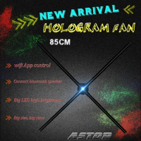85cm new arrival 3D hologram fan wifi app multifunction operation fan screen 3D led fan hologram advertising display holographic