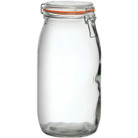 【Utopia】扣式玻璃密封罐 橘3L(保鮮罐 咖啡罐 收納罐 零食罐 儲物罐)