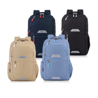 【AMERICAN TOURISTER 美國旅行者】BRETT 減壓日常休閒筆電後背包/男包/包包 17吋(多色可選)