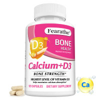 Fearathe Calcium+D3 Health Supplement - 600mg Kalsium & 800IU D3 untuk Kekuatan Tulang 🦴30 60 120 Ca