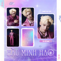 Bộ 4 card bo góc Hầu Minh Hạo tặng kèm sleeve bọc card