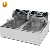 UDDZL-12 Double Grooves Fryer Machine Small Deep Fryer