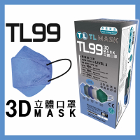 康寶牌 - TL Mask 3D立體口罩 TL99 牛仔藍色1盒（30片獨立包裝） 1 BOX