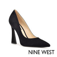 NINE WEST TRENDZ 麂皮尖頭高跟鞋-黑色