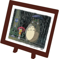 真愛日本 宮崎駿 吉卜力 龍貓 附架拼圖 150pcs 雨中公車站 拼圖 附框 益智遊戲 桌遊 收藏 擺飾