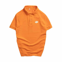 Áo đồng phục FPT màu cam trơn, tay ngắn có logo ( ảnh thật)