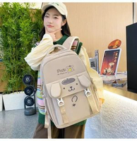 內地直送 - 年新款庫洛米書包女孩初中生高中大學生雙肩包女大容量背囊潮