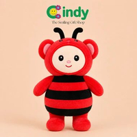 Cindy Boneka Hewan Lebah & Kumbang Lucu – Animal Bee Ladybug Plush Toy Lembut untuk Kado Anak Red