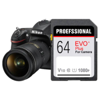 High Speed SD Cards EVO Plus Memory Card 64GB Flash Memory SD Card 128gb 32gb 256gb Full HD Video For Camera