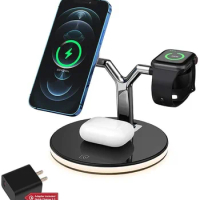 QC3.0 Adapter 3 in 1 18W Wireless Charging Station Compatible with iPhone 12 Charging Station for Airpods/Apple Watch Charger
