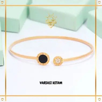 GELANG EMAS BANGLE MODEL BULGA TERBARU NON KUNCIAN EMAS ASLI EMAS MUDA KADAR 6K (300) GELANG BANGLE 